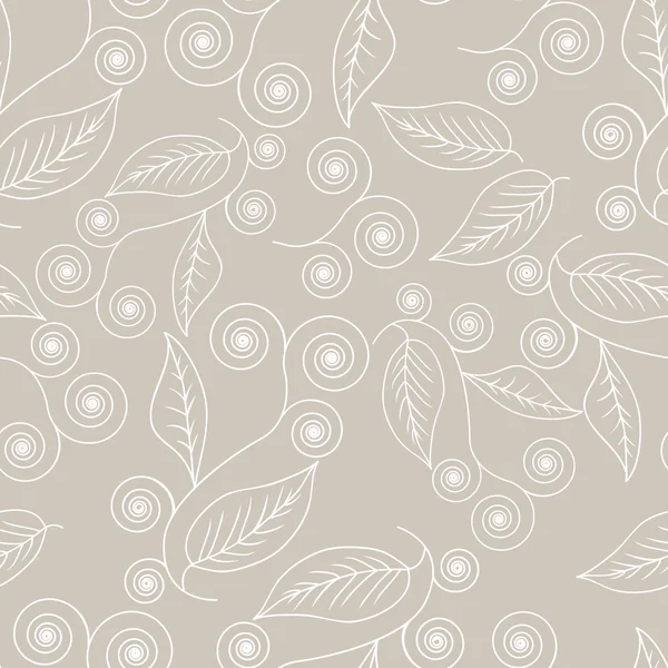 Fondo sin costuras con patrón abstracto floral en color gris — Vector de stock