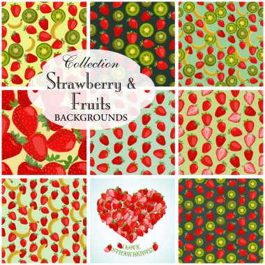 Sorunsuz arka planlar ve kalp str konu koleksiyonu