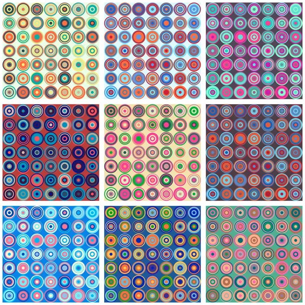 Collectie van naadloze kleurrijke abstracte achtergronden met fract — Stockvector
