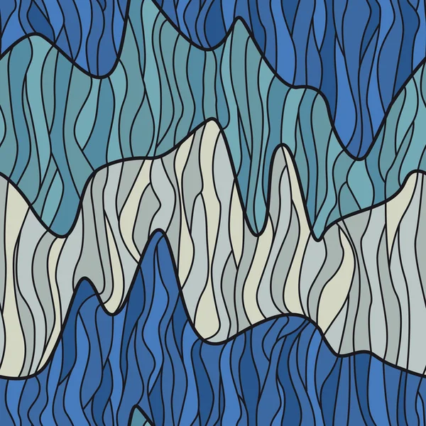 Nahtloser bunter Hintergrund aus abstrakten geschwungenen Linien — Stockvektor