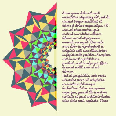İllüstrasyon soyut çokgen öğe metin için yer ile ile