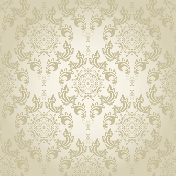 Seamless Decorative Ornament Background Floral Ornament Background Wallpaper Pattern — 图库矢量图片