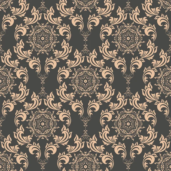 Seamless Decorative Ornament Background Floral Ornament Background Wallpaper Pattern — Archivo Imágenes Vectoriales