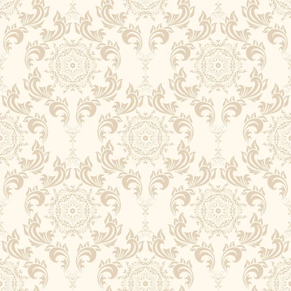 Seamless Decorative Ornament Background Floral Ornament Background Wallpaper Pattern — 图库矢量图片