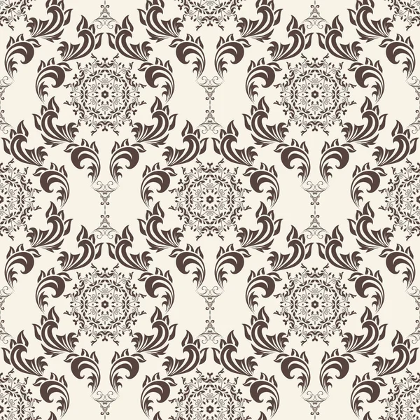 Seamless Decorative Ornament Background Floral Ornament Background Wallpaper Pattern — 스톡 벡터