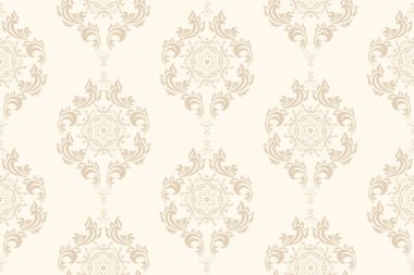 Kusursuz dekoratif duvar kağıdı deseni. Arka planda kusursuz çiçek süsü