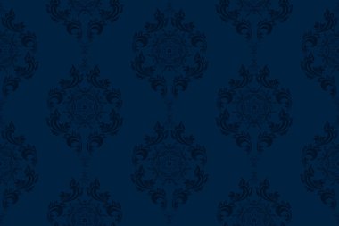 Kusursuz dekoratif duvar kağıdı deseni. Arka planda kusursuz çiçek süsü