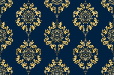 Kusursuz dekoratif duvar kağıdı deseni. Arka planda kusursuz çiçek süsü