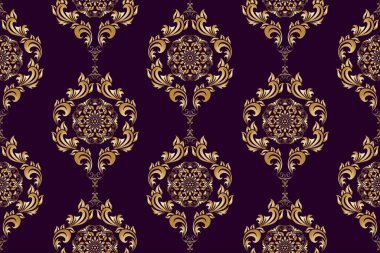 Kusursuz çiçek desenli duvar kağıdı deseni. Arka planda çiçek süsü var. Çağdaş kalıp