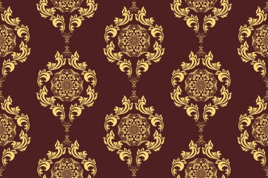 Kusursuz çiçek desenli duvar kağıdı deseni. Arka planda çiçek süsü var. Çağdaş kalıp