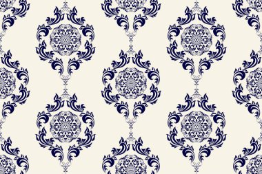 Kusursuz çiçek desenli duvar kağıdı deseni. Arka planda çiçek süsü var. Çağdaş kalıp