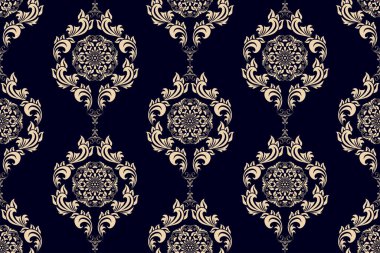 Kusursuz çiçek desenli duvar kağıdı deseni. Arka planda çiçek süsü var. Çağdaş kalıp