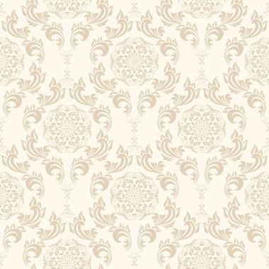 Arka planda kusursuz bir süs. Arka planda çiçek süsü var. Duvar kağıdı deseni