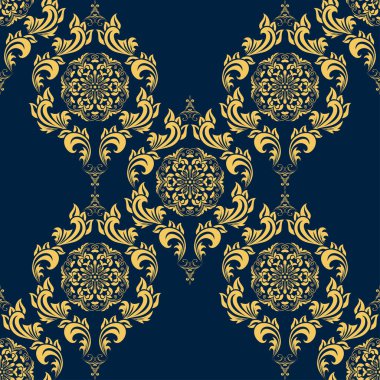 Arka planda kusursuz bir süs. Arka planda çiçek süsü var. Duvar kağıdı deseni