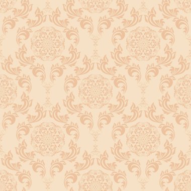 Arka planda kusursuz bir süs. Arka planda çiçek süsü var. Duvar kağıdı deseni
