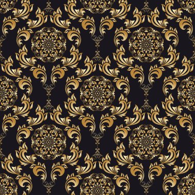 Arka planda kusursuz bir süs. Arka planda çiçek süsü var. Duvar kağıdı deseni