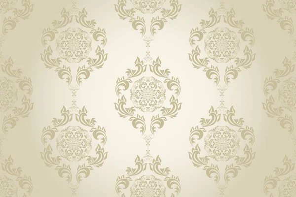 Seamless Floral Wallpaper Pattern Floral Ornament Background Contemporary Pattern — Archivo Imágenes Vectoriales