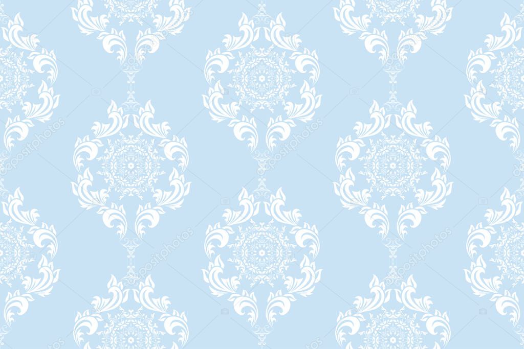 Seamless decorative wallpaper pattern. Seamless floral ornament on background