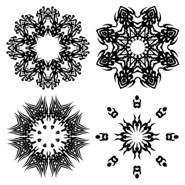 dairesel bir desen seti