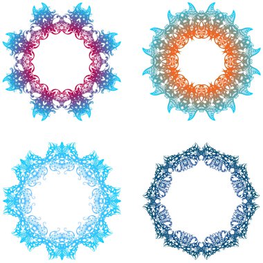 Round ornament set. Template for your design