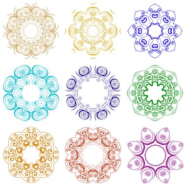 süsler yuvarlak bir dizi