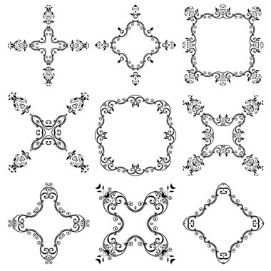 Dekoratif süsler kümesi