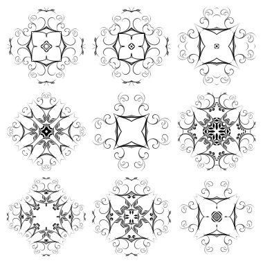 Dekoratif süsler kümesi