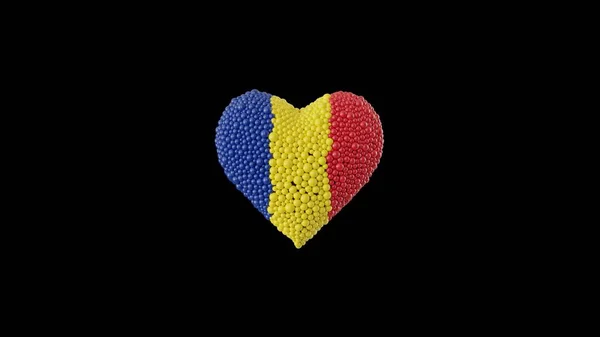 Romania National Day Great Union Day December Heart Shape Made — Stock Photo, Image