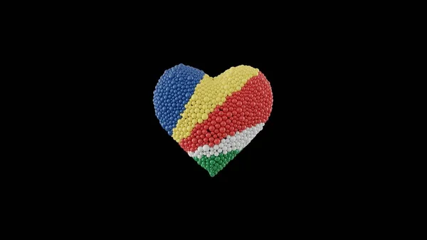 Seychelles National Day June Independence Day Heart Shape Made Out — Stock Photo, Image