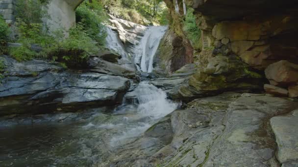 Vodopád Mlýna Frasco Řece Efra Městě Frasco Valle Verzasca Canton — Stock video