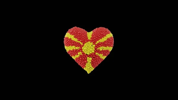 Macedonia National Day Independence Day September Heart Shape Made Out — Stock Photo, Image