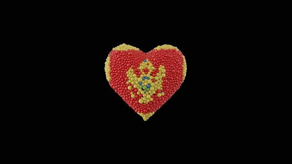 Montenegro National Day July Statehood Day Heart Shape Made Out — Stock Photo, Image