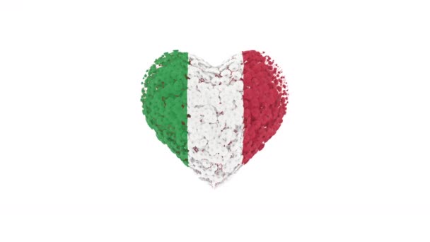 Εθνική Ημέρα Ιταλίας Ιουνίου Ημέρα Δημοκρατίας Καρδιά Animation Άλφα Ματ — Αρχείο Βίντεο