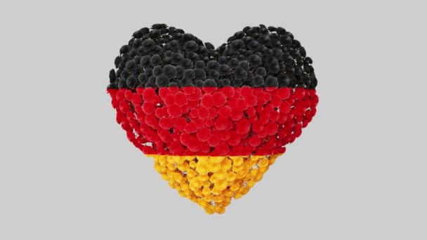 Εθνική Ημέρα Γερμανίας Ημέρα Γερμανικής Ενότητας Οκτωβρίου Καρδιά Animation Άλφα — Αρχείο Βίντεο