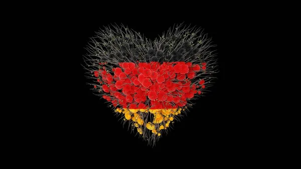 Germany National Day German Unity Day October Heart Shape Made — Stock Photo, Image