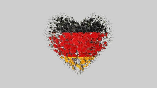 Національний День Німеччини День Єдності Німеччини Жовтня Серцева Форма Зроблена — стокове фото