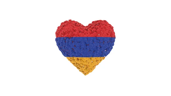 Εθνική Ημέρα Αρμενίας Ημέρα Ανεξαρτησίας Σχήμα Καρδιάς Φτιαγμένο Από Λουλούδια — Φωτογραφία Αρχείου