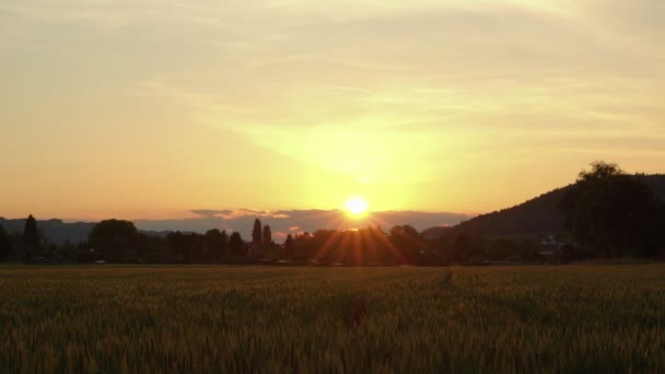 Zeitraffer Sonnenuntergang Die Sonne Geht Über Den Wolken Unter Schweiz — Stockvideo