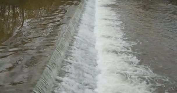 Ruisseau Eau Tombant Sur Cascade Pierre Eau Rivière Coulant Sur — Video