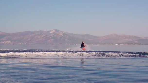 Deportes de esquí acuático de verano — Vídeos de Stock