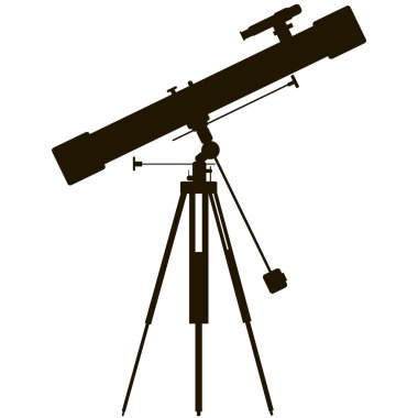 modern teleskop silüeti