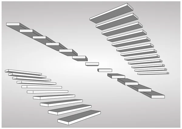 Etapas vectoriales en posiciones de árboles — Vector de stock