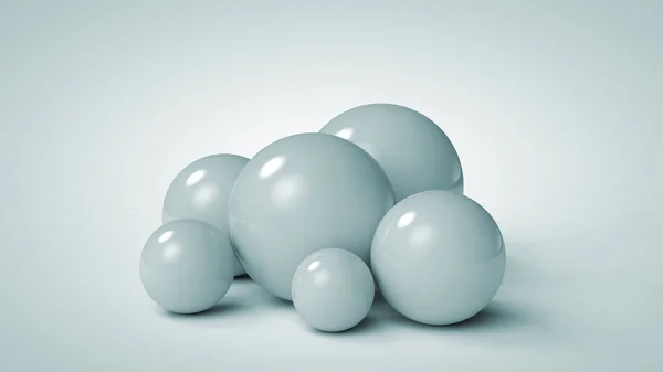 3D model alınarak büyük toplar — Stok fotoğraf