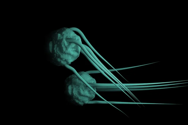 Біологічні рухи вірусу, змодельовані в 3d — стокове фото