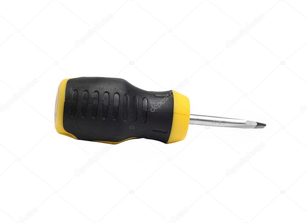 Phillips screwdriver with black handle
