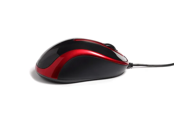 Little Computer mouse black and red — Stock Photo, Image