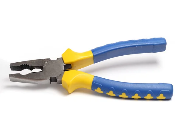 Plier with blue and yellow handles — Stock Photo, Image