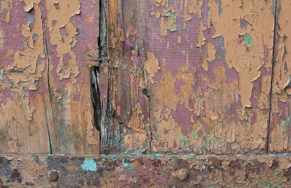 텍스처 페인트 나무 울타리 페인트를 뒤진합니다 — 스톡 사진