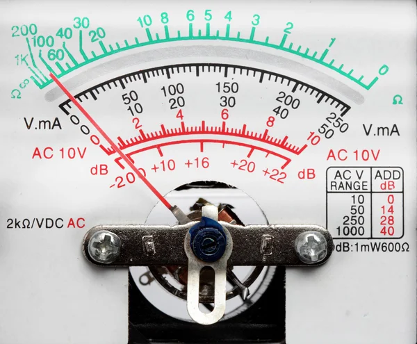 Pointer voltmeter close up — Stock Photo, Image