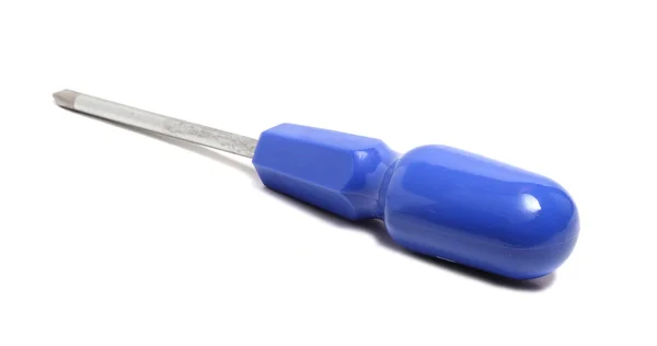 Strong Phillips screwdriver with blue handle — Stock Photo, Image